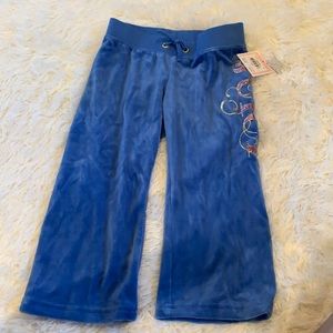 Juicy Couture Baby Girl Velour Pants XS NWT